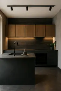 Wnętrze w stylu loft z betonem dekoracyjnym – nowoczesne, minimalistyczne wykończenie mieszkania w Kartuzach, realizacja firmy remontowej specjalizującej się w tynkach dekoracyjnych i stylu industrialnym